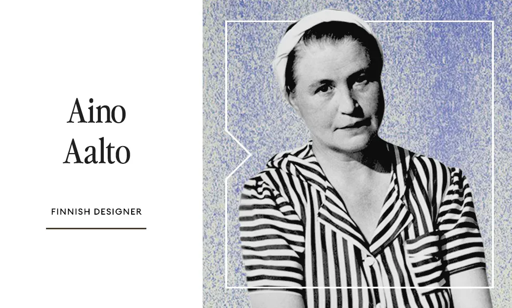 A photo of a Scandinavian woman with the words aino adolo.